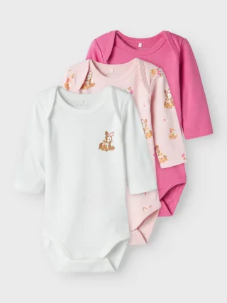 NAME IT - NBFBODY 3P LS IBIS ROSE DEER NOOS ibis rose - Gr. - 86