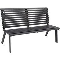 DEGAMO Gartenbank KONSTANZ, 3-sitzer, Aluminium rostfrei in anthrazit, modern