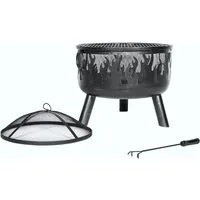 Buschbeck Feuerschale Faya, ØxH: 53x55 cm, mit Funkenschutzhaube und Grillrost