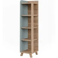 Vicco Midischrank Karen, Sonoma/Blau, 30 x 128 cm mit 4 Fächern (1-St)