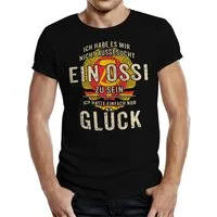 RAHMENLOS® T-Shirt für den glücklichen Ossi: Ich hatte einfach nur Glück