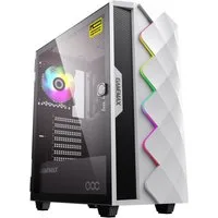 GAMEMAX Gaming-Gehäuse Diamond COC WT Midi-Tower USB3.0*1+1xUSB2.0, (gehärtetes Glas), HD-Audio, ATX inkl. 14cm Turbo COC Lüfter, weiß