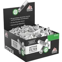 Gizeh Aktivkohlefilter Dreherfilter, Pfeifenfilter Size Ø 8mm Greifbox 200 Stück, inkl. Streichhölzer
