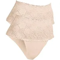 bonprix Shapingslip (Packung, 2-St) mit Spitze, mit Netzfutter, eng anliegende Passform, 2er Pack