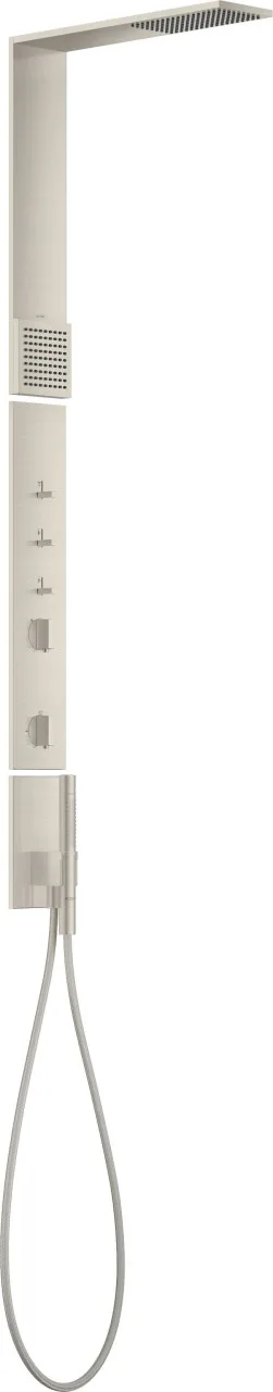 Hansgrohe Duschpaneel Axor ShowerComposition Thermostat Kopfbrause 110/220 1jet, edelstahl, 12595800 12595800