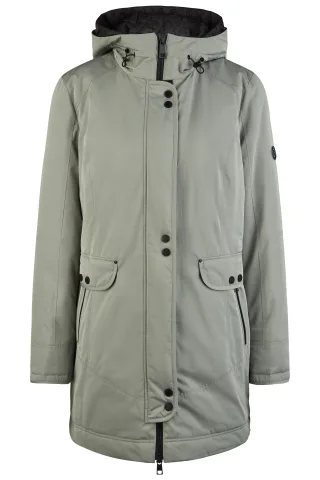 Barbara Lebek - Jacke mit Kapuze sage - Gr. - 38