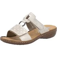 Rieker Pantolette Sommerschuh, Strandschuh, Klettschuh mit Perforation