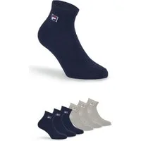 Fila Kurzsocken UNISEX QUARTER PLAIN SOCKS (6 Paar) mit Logo-Schriftzug