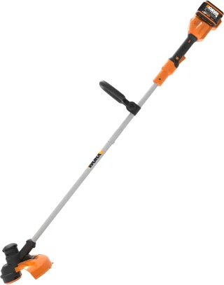 Worx Akku-Rasentrimmer "WG183E" Doppelfaden, verstellbarer Griff, inkl. 2 Akkus und Ladegerät