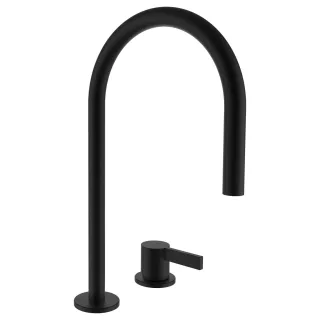 LAUFEN 2-Loch-Waschtischmischer Kartell LAUFEN Schwenkauslauf Ausladung 166 mm ohne Ablaufventil PVD H3113320812201