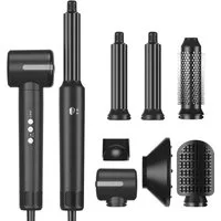 HOMELIVE Stylingbürste Haarstyler 7 in 1 Airstyler, selbstwickelndes Lockenhaar, 110000 U/Min, 1400W, Haartrockner, Ionen Warmluftbürste