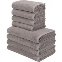 OTTO home Handtuch Set Merida, 4 Duschtücher 70x140cm, 4 Handtücher 50x100cm, Frottier (8-St), kuschelig weich, einfarbig, 100% Baumwolle