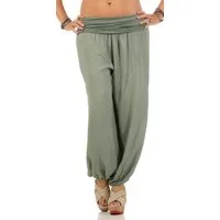 CLEO STYLE Haremshose Damen Sommerhose CL 2403 Khaki One Size (34-42)