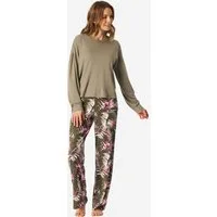 Schiesser Pyjama Modern (2 tlg) Schlafanzug, Pyjama Set, Nachtwäsche