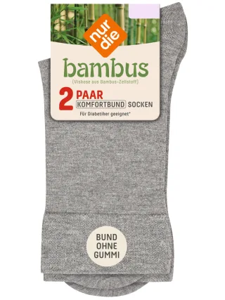 NUR DIE Damen Socken Bambus¹ Komfort 2er Pack
