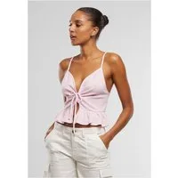 URBAN CLASSICS Tanktop Ladies Waffle Pique Ruffle Top Damen