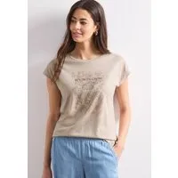 STREET ONE Print-Shirt aus softem Materialmix