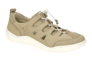 Waldl?ufer 612006 K-MILENA Damen Slipper Beige Corda Echtleder Wechselfu?bett