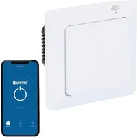 UNITEC WLAN-Steuerungsmodul WLAN Smart Schalter Set mit Modul WiFi Weiß, für Innen, Set, 1x WLAN Schalter mit Modul, Lichtschalter Schaltmodul Dose für Alexa Hey Google Tuya Smart Life