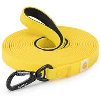 lionto Schleppleine strapazierfähig & wasserdicht, Nylon/PVC (mit Neopren-Handschlaufe, 1-tlg., Trainingsleine), mit Sicherheitskarabiner