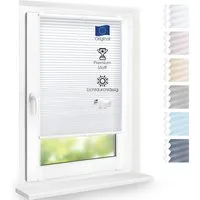 DomDeco Wabenplissee Premium Plissee ohne Bohren, lichtdurchlässig, Sichtschutz, verspannt, blickdicht, Klemmfix, UV-Schutz, modernes Fensterplissee