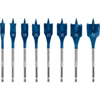 Bosch EXPERT SelfCutSpeed Flachfräsbohrerset, 8-teiliges Set - 2608902111