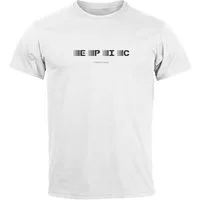 Neverless Print-Shirt Herren T-Shirt Print Aufdruck Epic Schriftzug Statement Frontprint mit Print