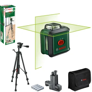 Bosch Kreuzlinien-Laser UniversalLevel 360 Premium-Set, Stativ TT 150, Universalklemme - 0603663E07