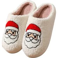 Coonoor Damen Herren Weihnachten Hausschuhe Bequeme Warme Pantoffeln Plüsch Hausschuhe Weicher Plüsch Trendiger Slipper drinnen und draußen