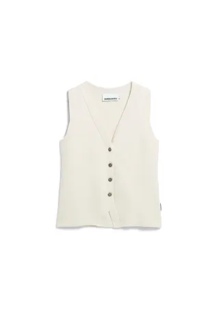 Armedangels - COMPACT BUTTONED KNIT VEST oatmilk - Gr. - S