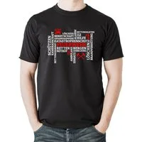 Lasernauten Print-Shirt T-Shirt Motiv Feuerwehr Mosaik Geschenk für den Feuerwehrmann schwarz reine Baumwolle