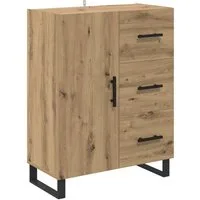 vidaXL Sideboard Sideboard Artisan-Eiche 69,5 x 34 x 90 cm Verbundholz und Eisen (1 St)