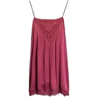 Bhoem Satinkleid Mini-Satin-Trägerkleid mit Spitzenoberteil (1-tlg)