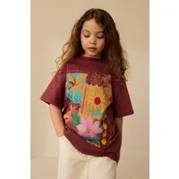 Next T-Shirt Oversized Fit T-Shirt mit Stickerei (1-tlg)