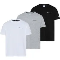 Champion T-Shirt mit Rundhalsausschnitt, Kurzarm, aus Baumwolle, gerader Abschluss