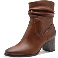 MARCO TOZZI Stiefelette, Blockabsatz, Businessschuh mit Falten im slouchy Look