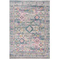 Mazovia Designteppich Ethnisch Orientalisch Bunt Teppich für Wohnzimmer, Schlafzimmer, Büro, 140 x 200 cm, Fußbodenheizung