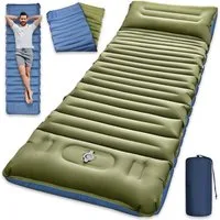 AKKEE Isomatte Outdoor, Isomatte Camping Outdoor, Isomatte Ultraleicht 198 x 68 cm, Outdoor Camping Schlafmatte Aufblasbar Sleeping Pad