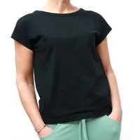 ESPARTO Yogatop T-Shirt Chaay für Yoga und Pilates Das Rückenteil ist etwas länger mit gerundetem Saum.