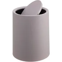 relaxdays Kosmetikeimer mit Schwingdeckel 6 Lit, Beige
