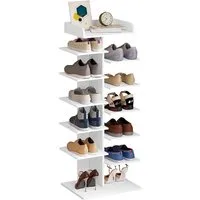 Woltu Schuhregal, 1-tlg., weiß, mit 12 Ebenen, platzsparendes Schuhorganizier