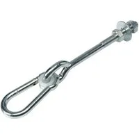 Wickey Schaukelhaken Stabiler Schaukelhaken aus verzinktem Stahl, M12 Gewinde, (Geeignet für Schaukelbalken, Querträger & Holzpfosten 120 bis 140 mm, für Pfosten bis 120 mm (mit versenken auch bis 140 mm), Extrem witterungsbeständig, Gewinde M12x140 