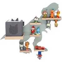 Boarti Wandregal Regal Dinosaurier Kinder Toniebox Tonies Figuren, 1-tlg., BOARTI Wandregal Dinosaurier 44x52x19 cm Holzwerkstoff