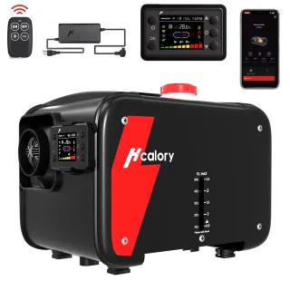 HCALORY HBH1S Diesel Heater 12V 8KW Portable Diesel Air Heater with App Control 10-Temperature Settings 28% Boost in Bur