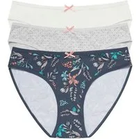 Henderson Slip Slip Mi Mi im 3er Pack, nahtlos, Animal Print, Baumwoll Jersey (3er-Pack)