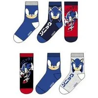 Sonic Socken Sonic the Hedgehog Kindersocken 23–34 – 6er Pack