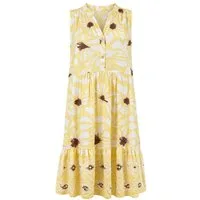 ITALY VIBES Sommerkleid - geblümtes Midikleid Ärmellos - sommerliches Kleid Damen ONE SIZE - passend von Größe S bis L
