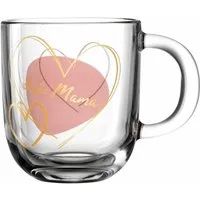 LEONARDO Tasse Emozione Beste Mama, 400 ml, Kalk-Natron-Glas
