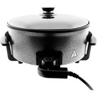 Mulex Elektrische Pizzapfanne Pizza Pan Pfanne 1500W Multifunktionspfanne Grillpfanne Antihaft
