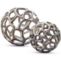 Mirabeau Dekoobjekt Deko-Objekt 2er Set Venay silber